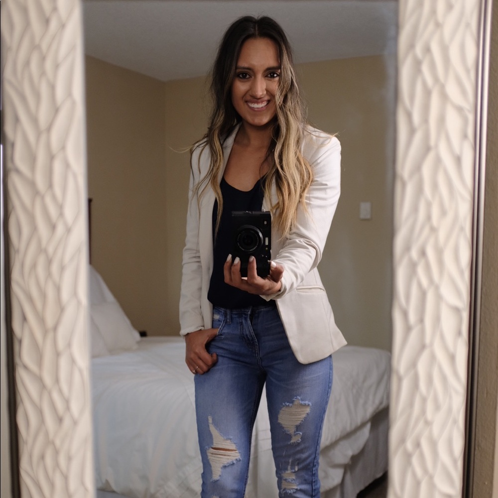 Tan Fitted blazer